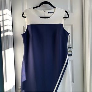 Tommy Hilfiger Navy Blue and White Dress NWT size 14